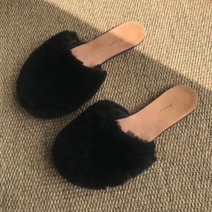 The Palatines faux fur flat sandals